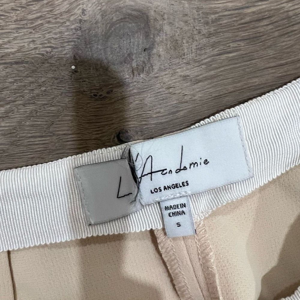 L’Academie Wide-Leg Pant in Sand Beige Size S - Picture 5 of 7